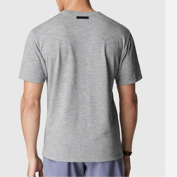 Fabletics The Front Row Tee Size XL Heathered Gray Grey Short Sleeve Comfy - Picture 4 of 9